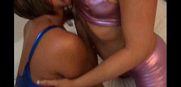  Natalia and Renee lezzing out in PVC panties
